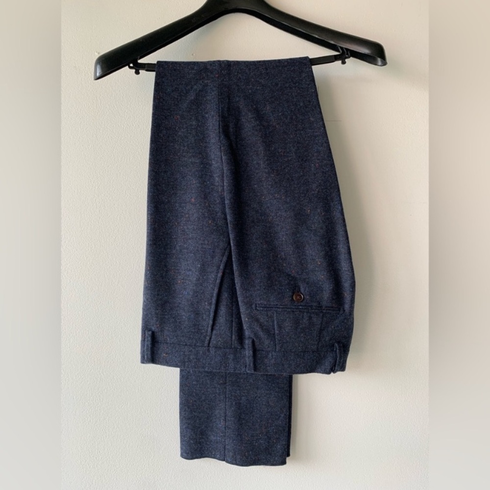 Spier and Mackay Blue Donegal Wool Pants 32 Slim
